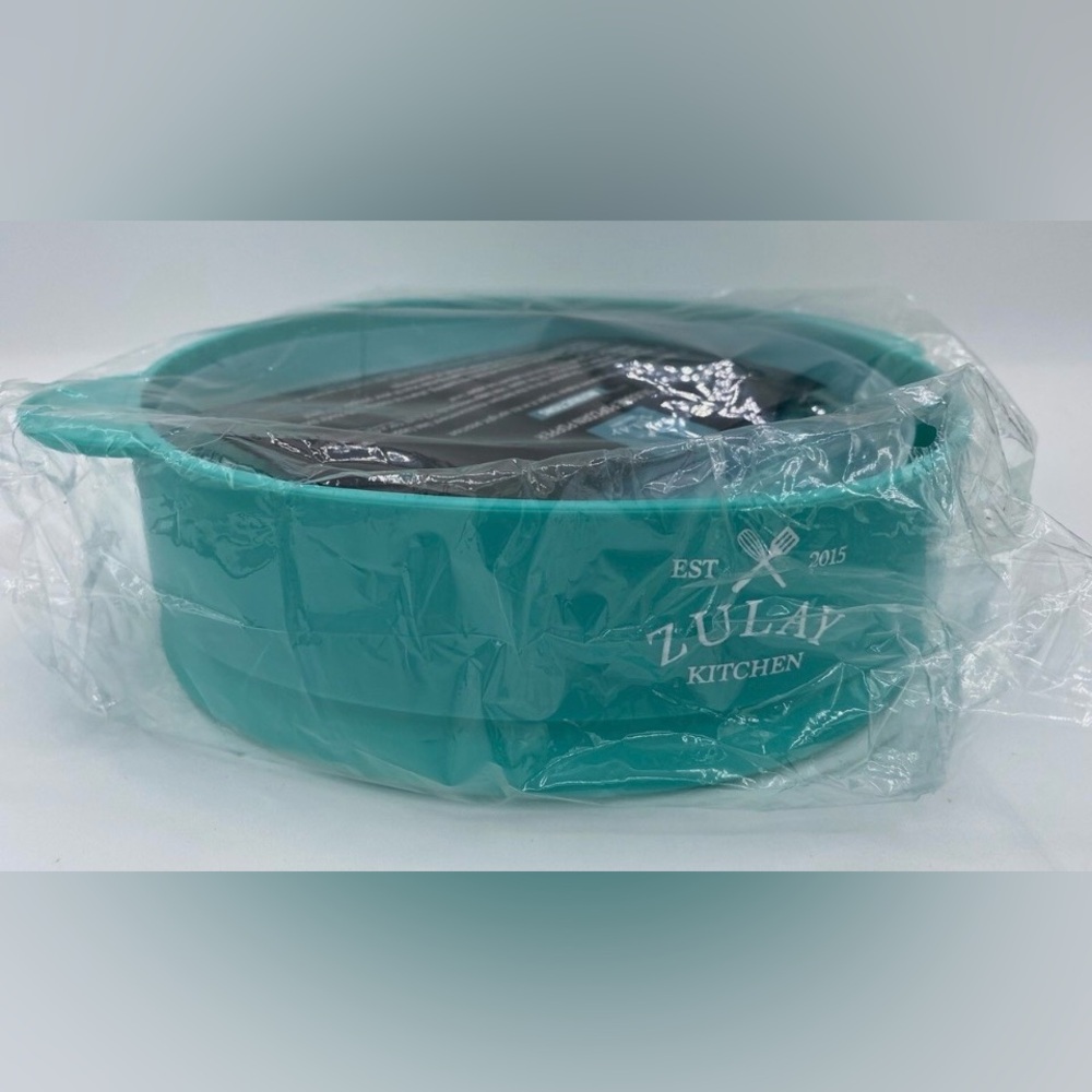 Zulay Kitchen Silicone Popcorn Popper Collapsible Teal BPA  Free Teal